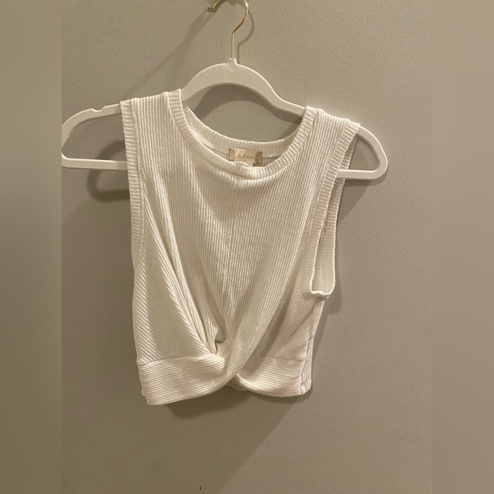 Altar’d State Twisted Tank - White